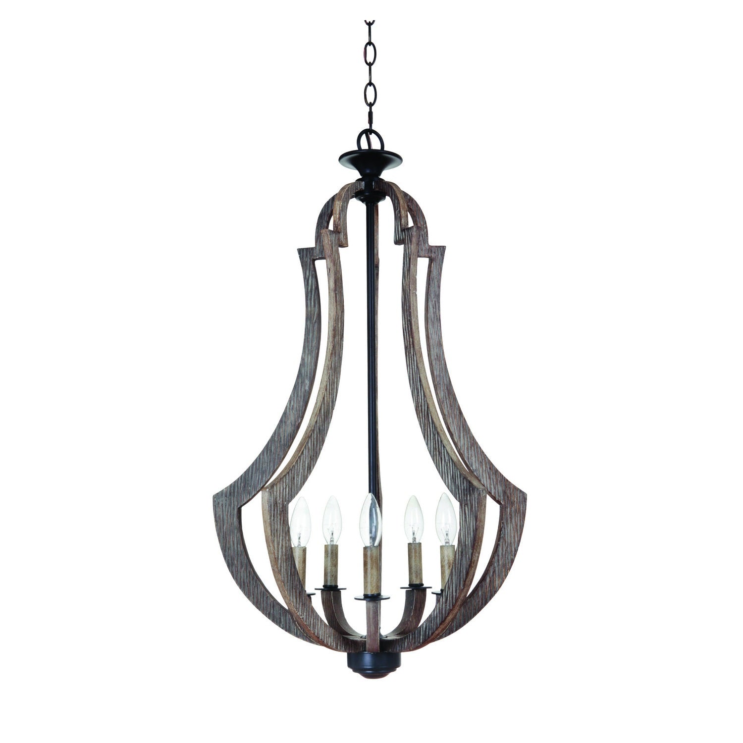 Craftmade - 35135-WP - Five Light Foyer Chandelier - Winton - Weathered Pine