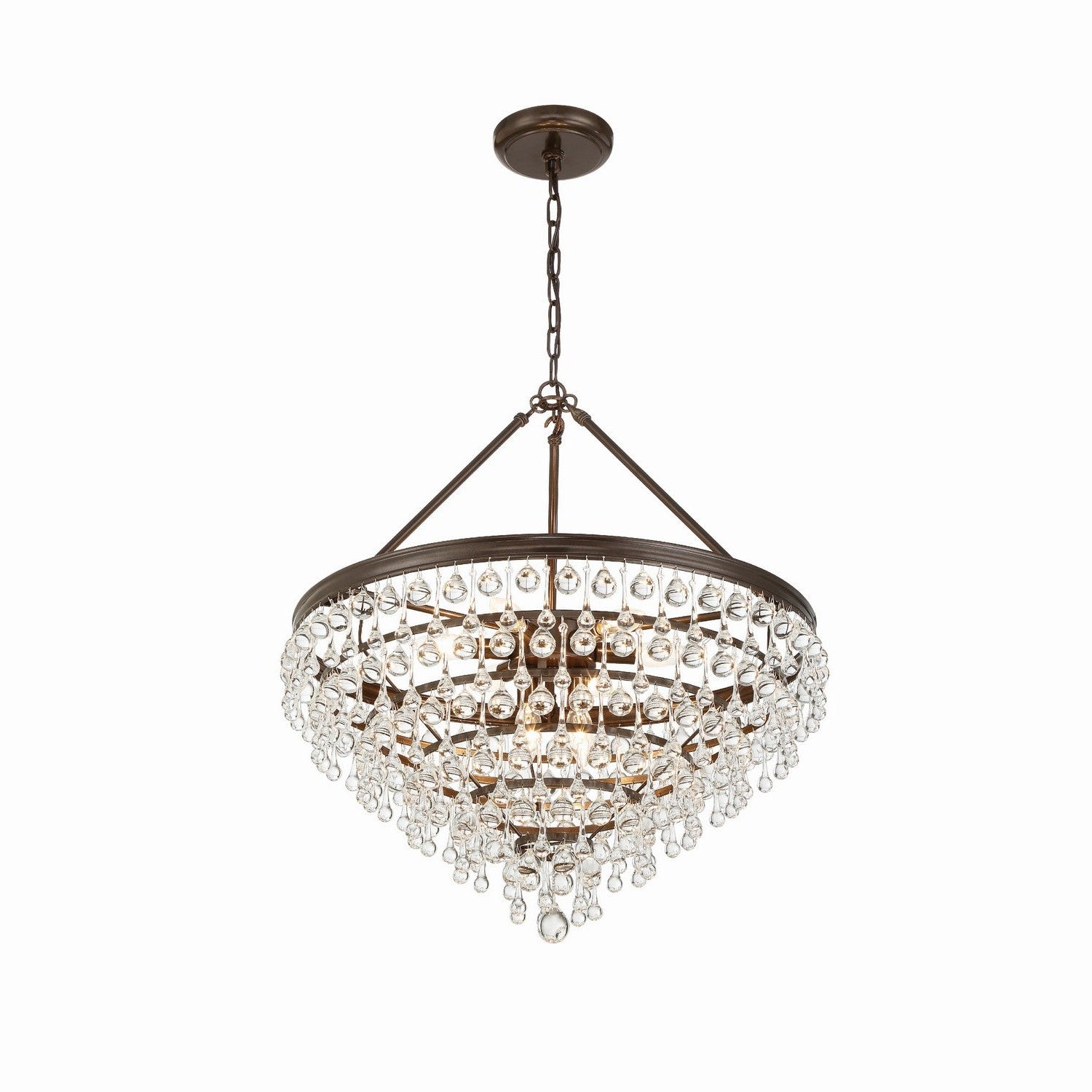 Crystorama - 137-VZ - Eight Light Chandelier - Calypso - Vibrant Bronze