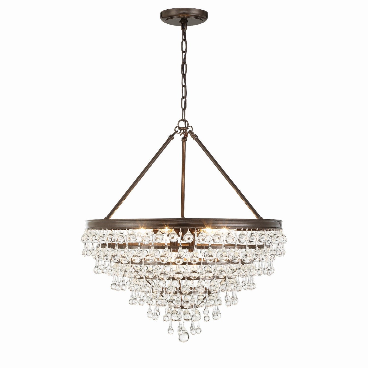 Crystorama - 137-VZ - Eight Light Chandelier - Calypso - Vibrant Bronze
