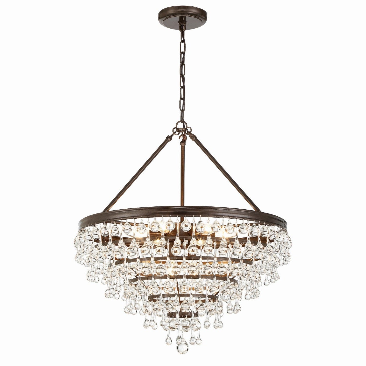 Crystorama - 137-VZ - Eight Light Chandelier - Calypso - Vibrant Bronze