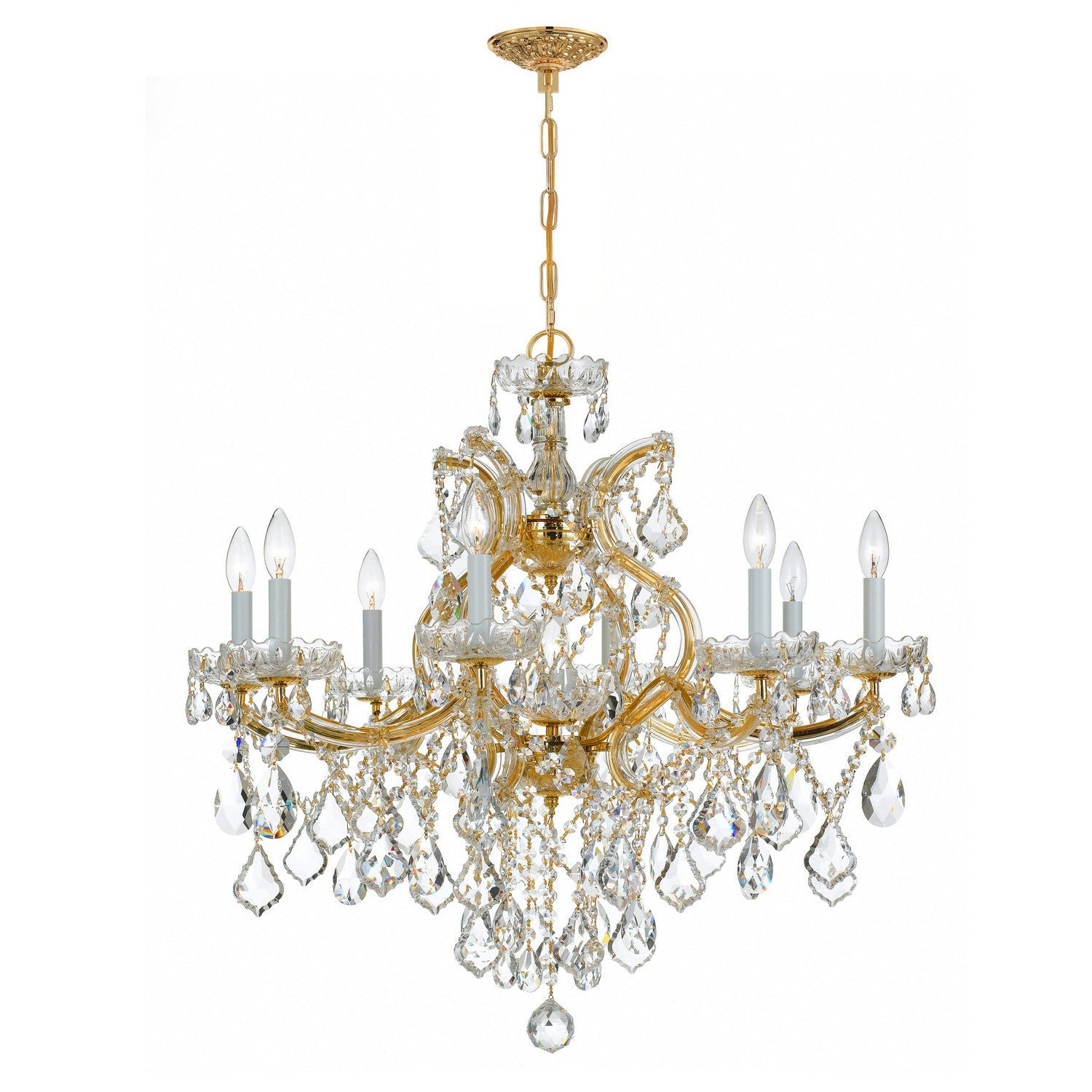 Crystorama - 4409-GD-CL-MWP - Nine Light Chandelier - Maria Theresa - Gold