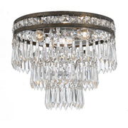 Crystorama - 5260-EB-CL-MWP - Three Light Flush Mount - Mercer - English Bronze