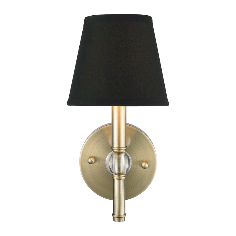Golden - 3500-1W AB-GRM - One Light Wall Sconce - Waverly - Aged Brass