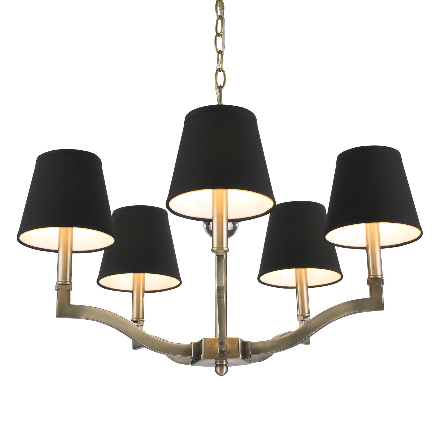 Golden - 3500-5 AB-GRM - Five Light Chandelier - Waverly - Aged Brass