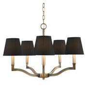 Golden - 3500-5 AB-GRM - Five Light Chandelier - Waverly - Aged Brass