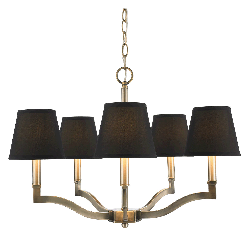 Golden - 3500-5 AB-GRM - Five Light Chandelier - Waverly - Aged Brass