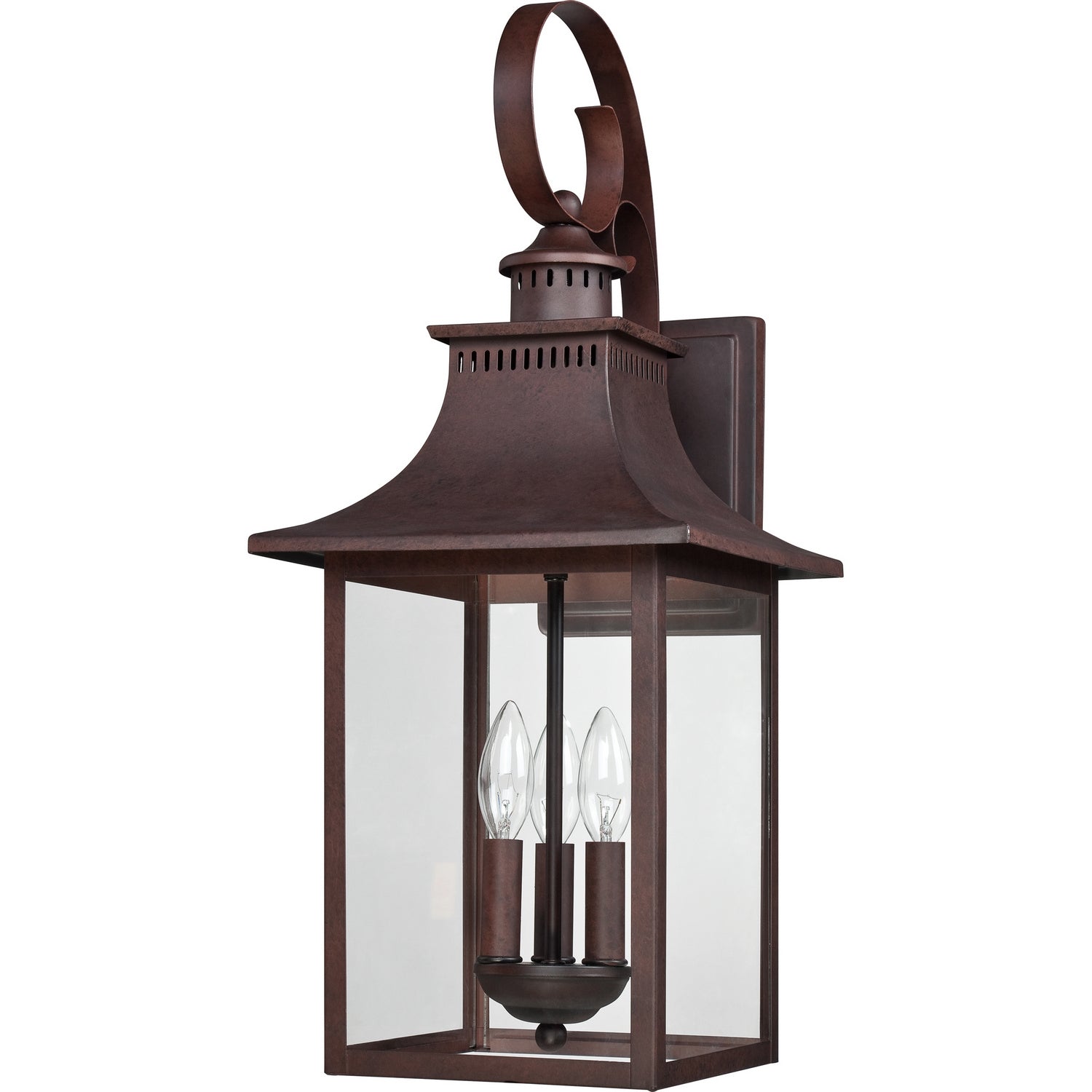 Quoizel - CCR8410CU - Three Light Outdoor Wall Lantern - Chancellor - Copper Bronze
