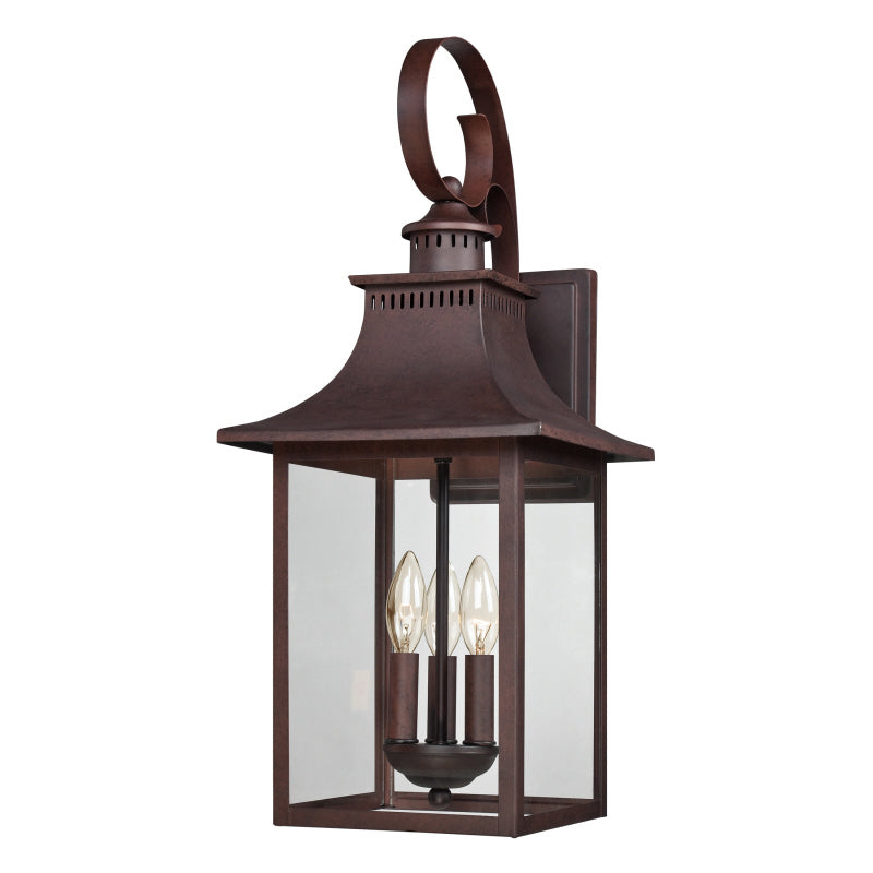 Quoizel - CCR8410CU - Three Light Outdoor Wall Lantern - Chancellor - Copper Bronze