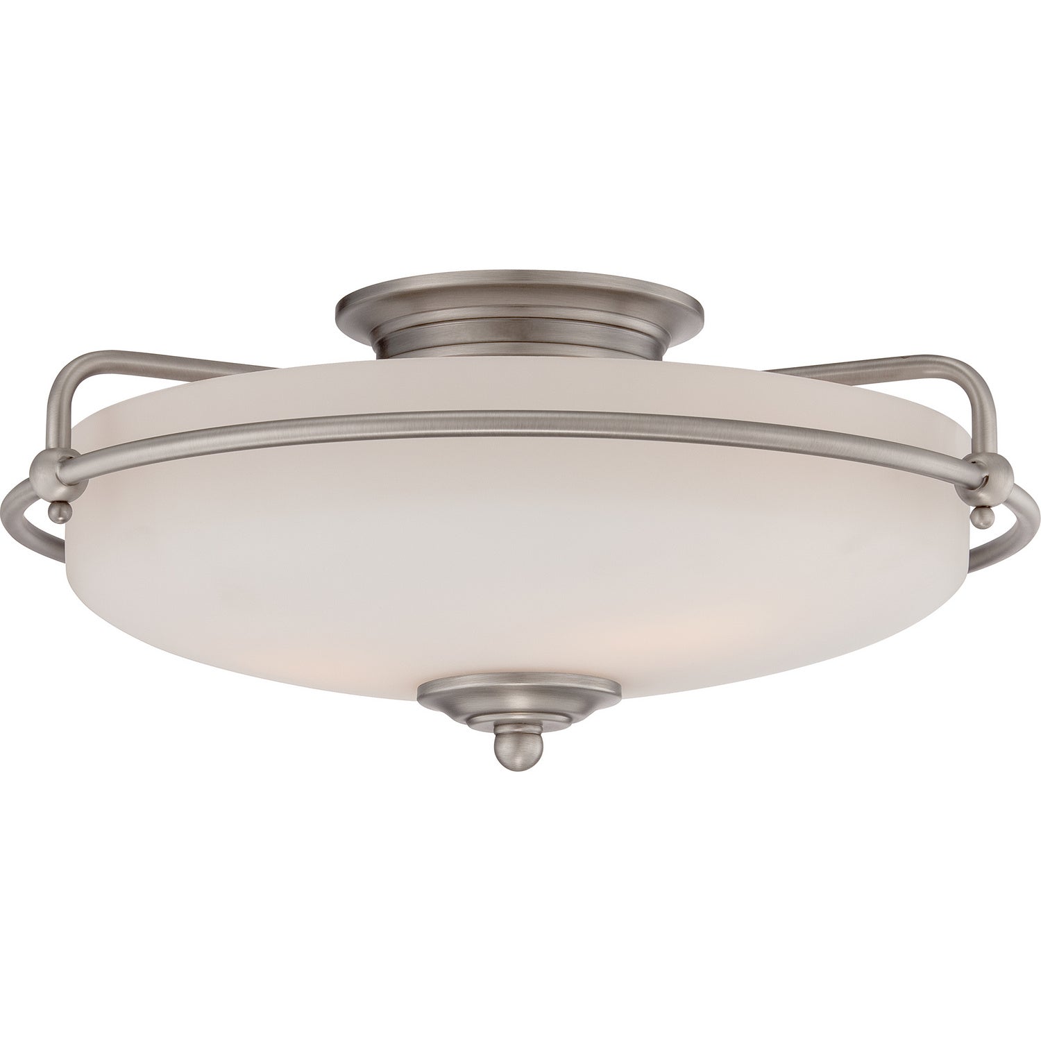 Quoizel - GF1617AN - Three Light Flush Mount - Griffin - Antique Nickel