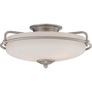 Quoizel - GF1617AN - Three Light Flush Mount - Griffin - Antique Nickel
