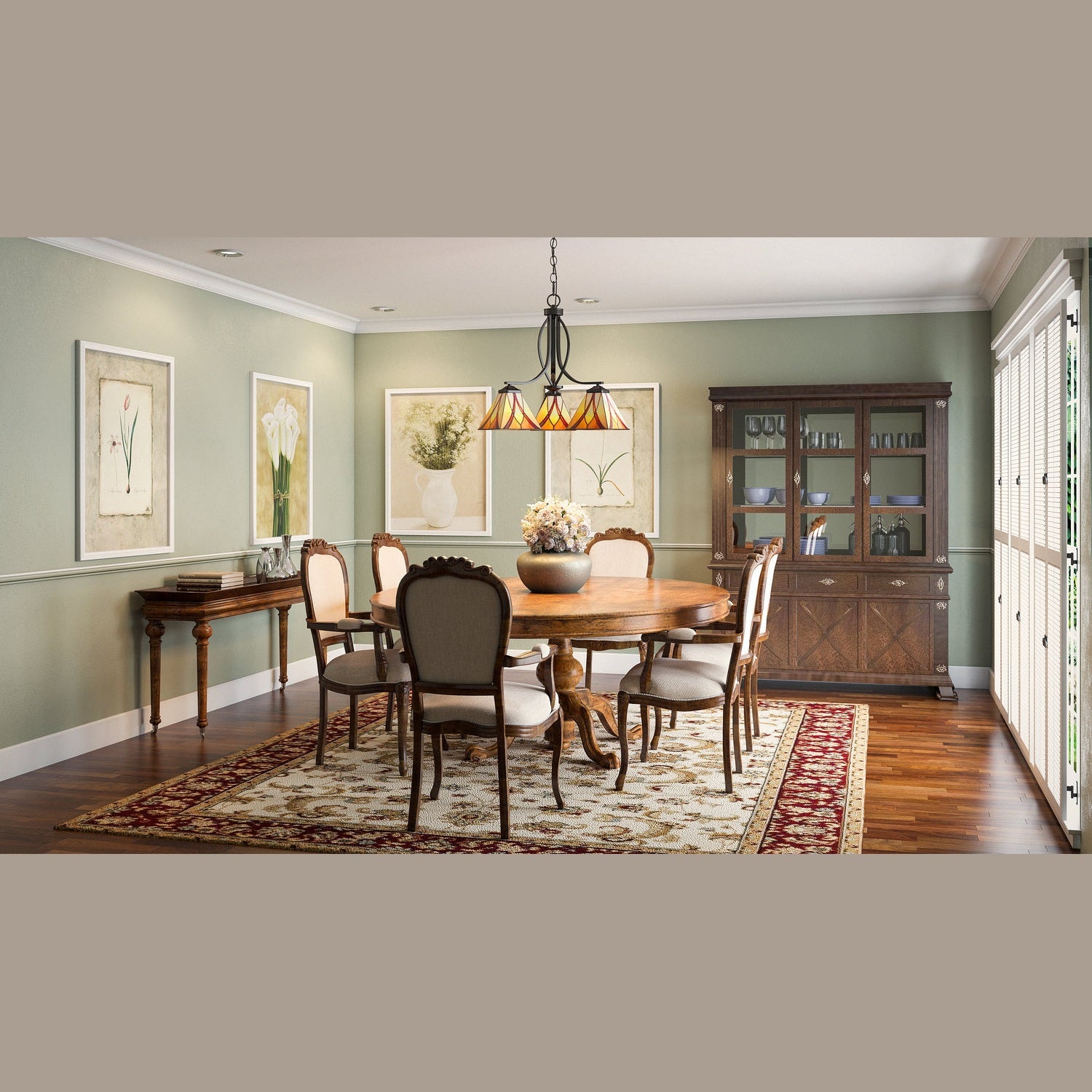 Quoizel - TFAS5003VA - Three Light Chandelier - Asheville - Valiant Bronze