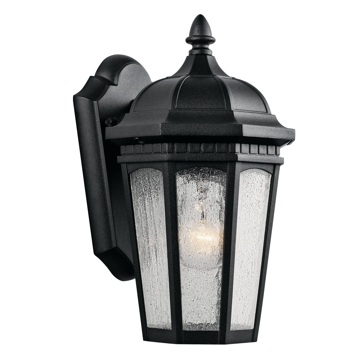Kichler - 9032BKT - One Light Outdoor Wall Mount - Courtyard - Textured Black
