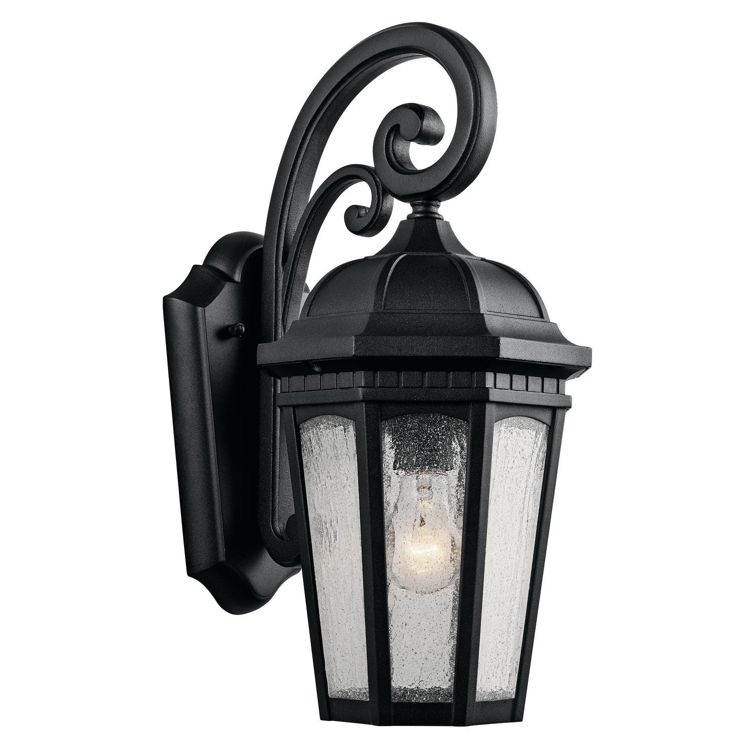 Kichler - 9033BKT - One Light Outdoor Wall Mount - Courtyard - Textured Black