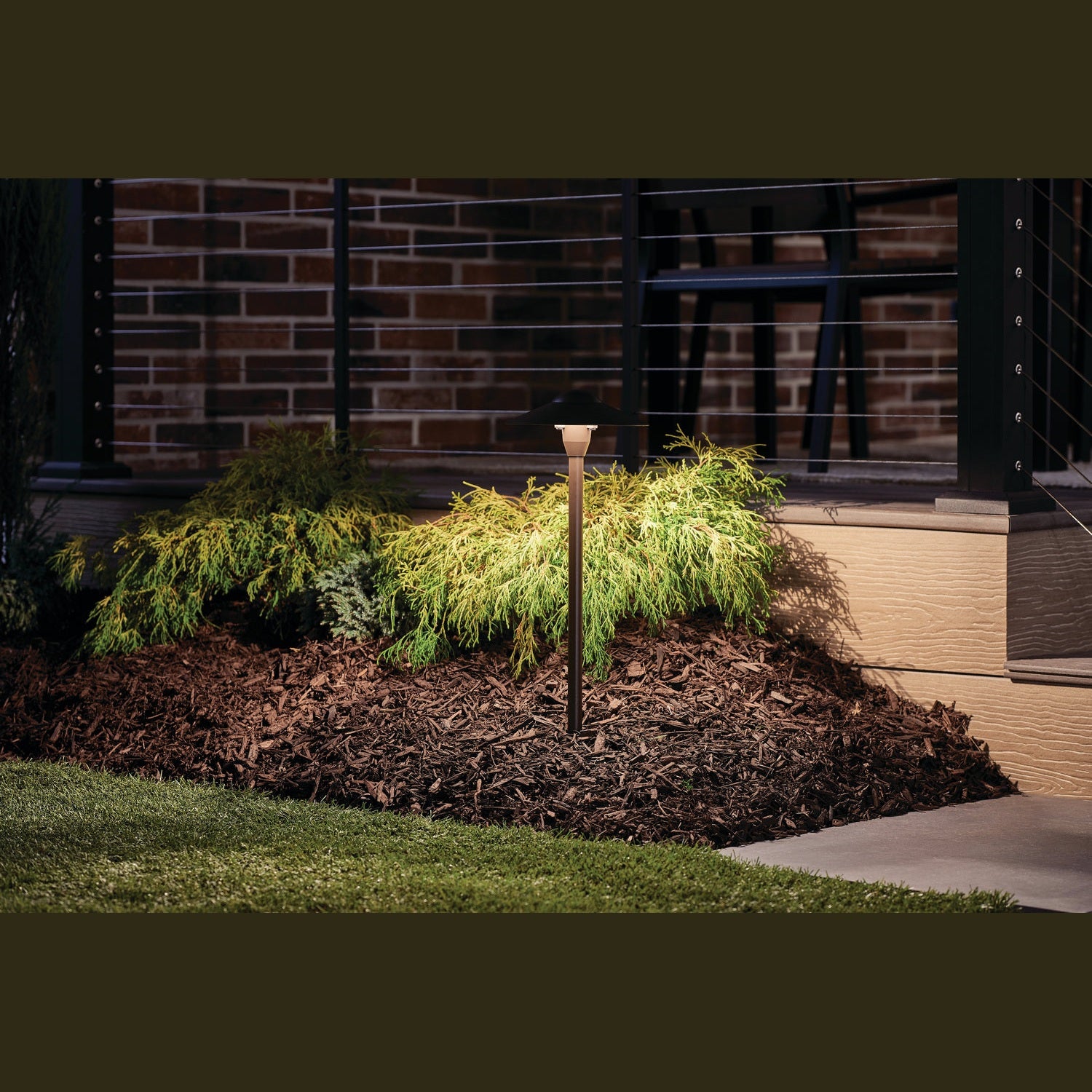 Kichler - 15310AZT6 - One Light Path & Spread - Textured Architectural Bronze