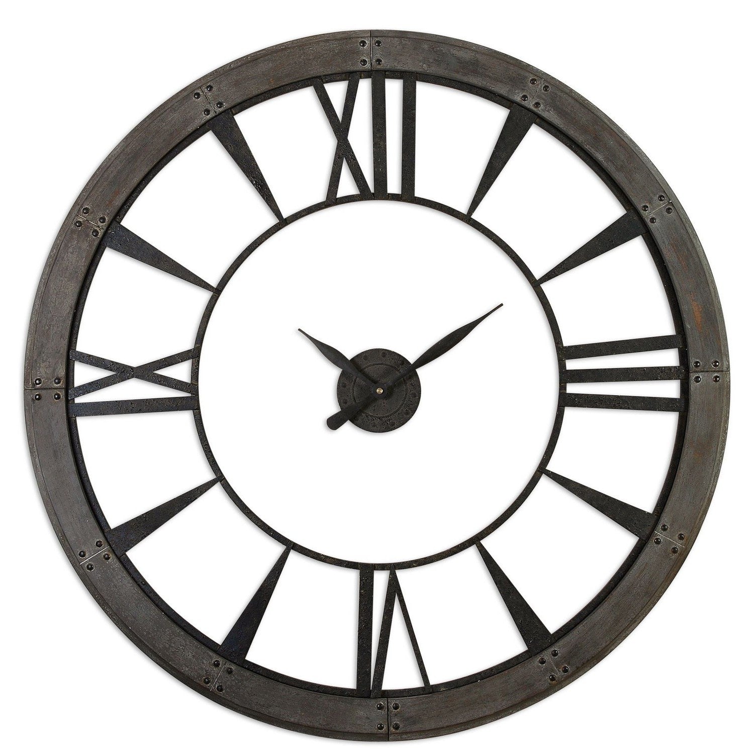 Uttermost - 06084 - Wall Clock - Ronan - Dark Rustic Bronze w/Rust Gray