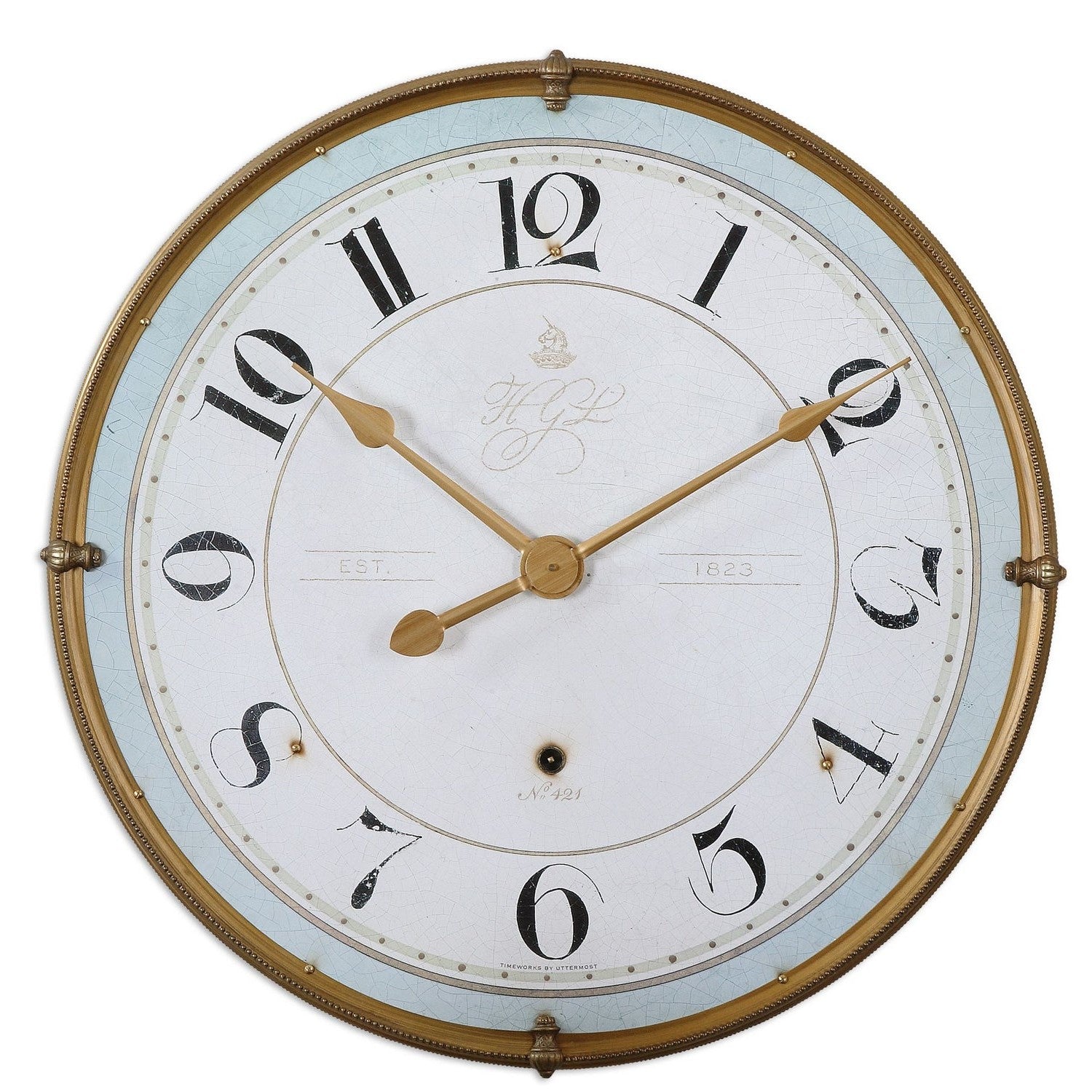 Uttermost - 06091 - Wall Clock - Torriana - Antiqued Gold