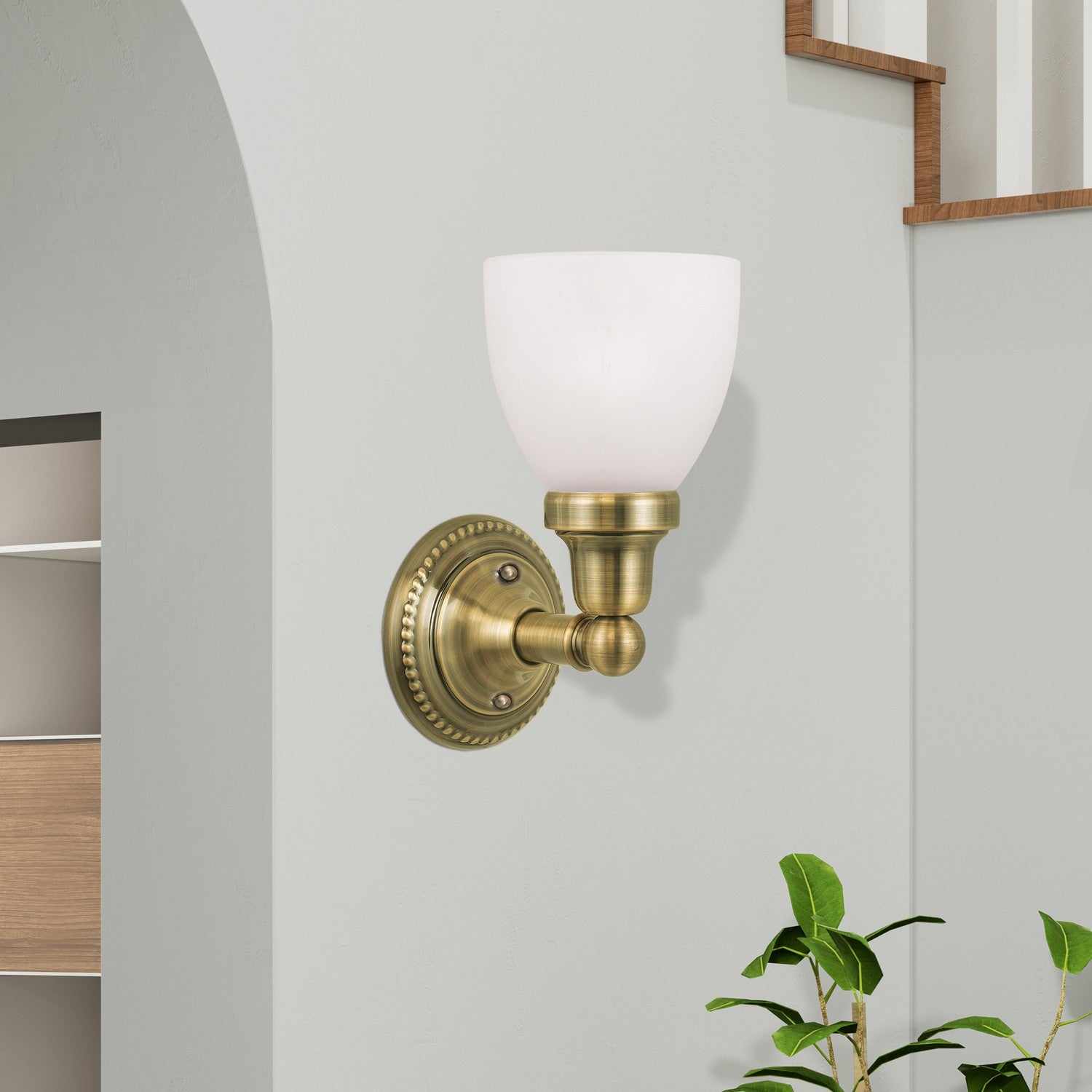 Livex Lighting - 1021-01 - One Light Bath Vanity - Classic - Antique Brass