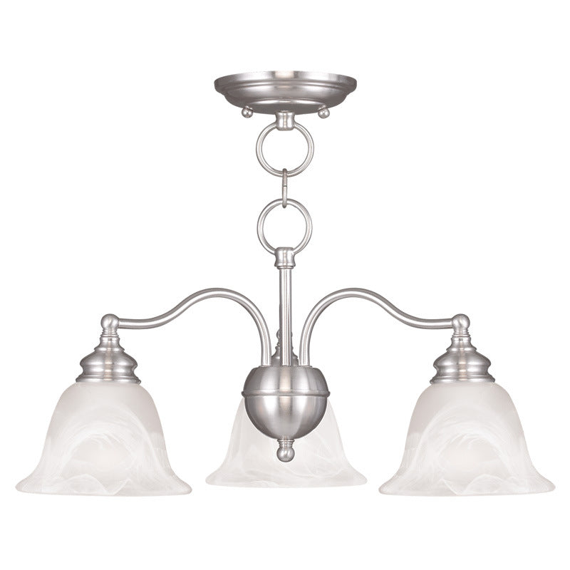 Livex Lighting - 1343-91 - Three Light Chandelier/Ceiling Mount - Essex - Brushed Nickel