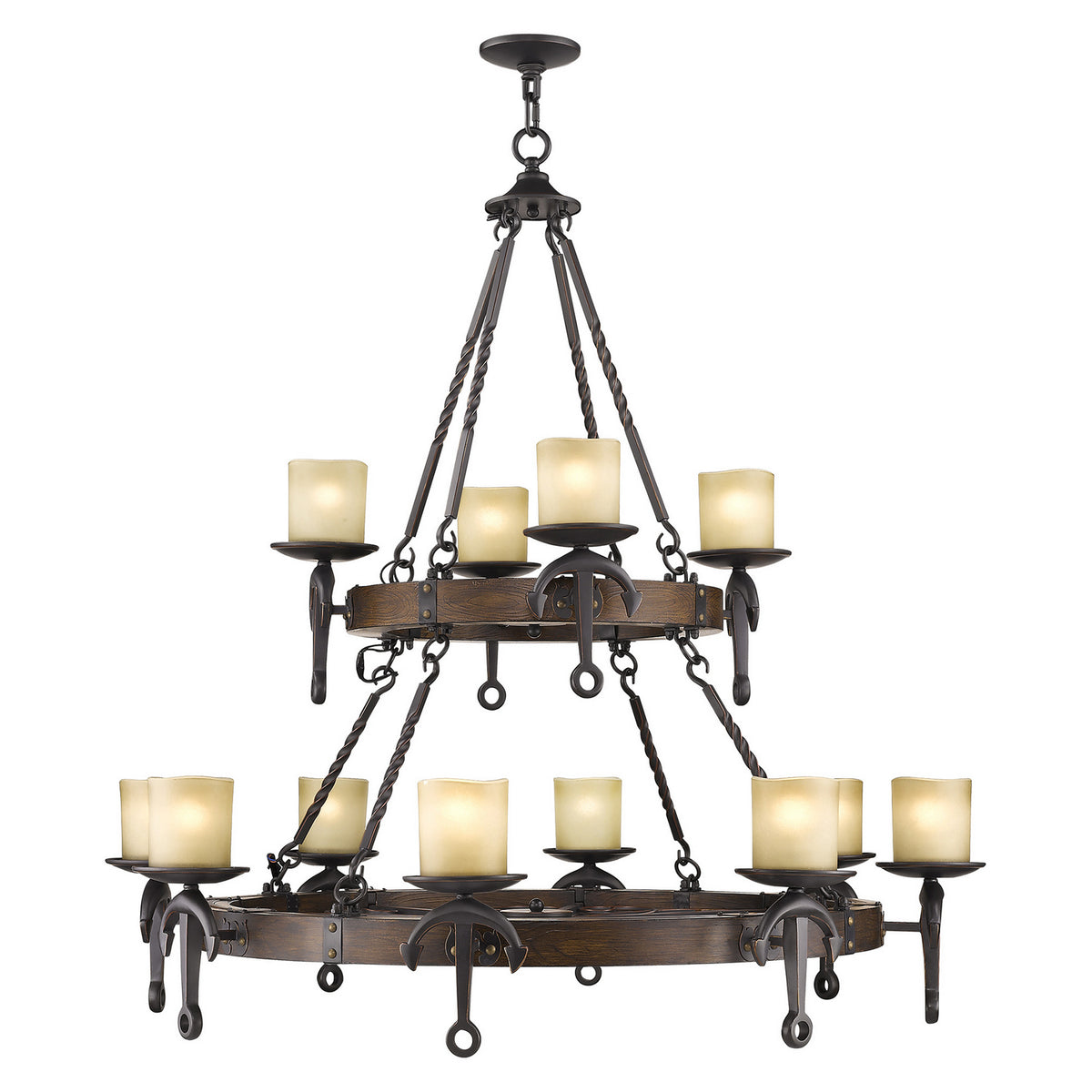 Livex Lighting - 4869-67 - 12 Light Chandelier - Cape May - Hand Applied Olde Bronze