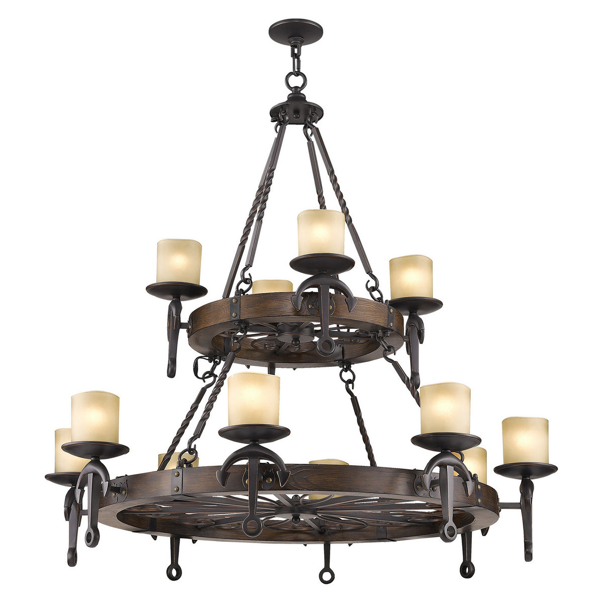 Livex Lighting - 4869-67 - 12 Light Chandelier - Cape May - Hand Applied Olde Bronze