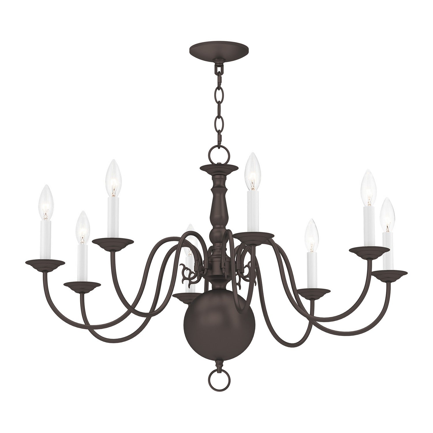 Livex Lighting - 5007-07 - Eight Light Chandelier - Williamsburgh - Bronze