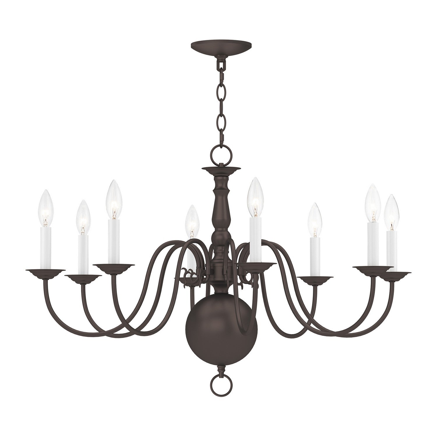 Livex Lighting - 5007-07 - Eight Light Chandelier - Williamsburgh - Bronze