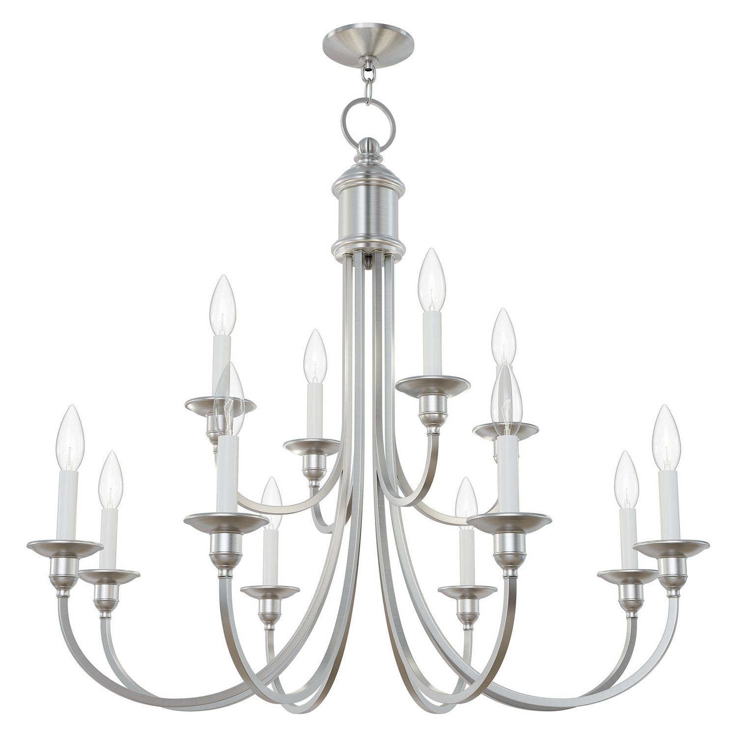 Livex Lighting - 5149-91 - 12 Light Chandelier - Cranford - Brushed Nickel