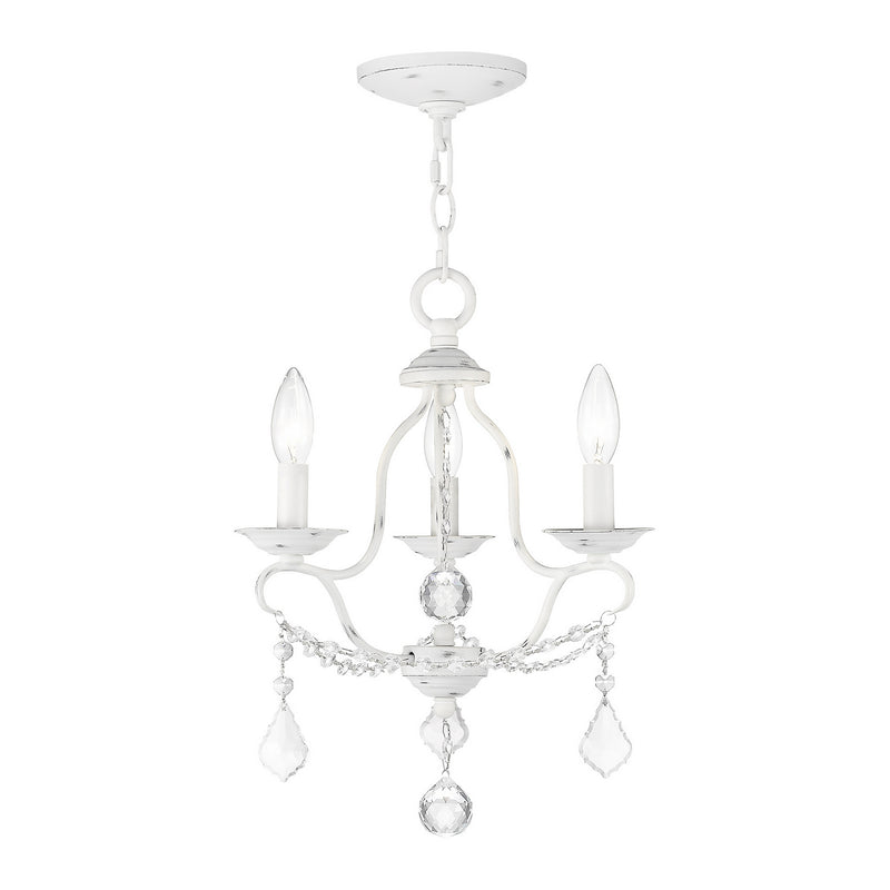 Livex Lighting - 6423-60 - Three Light Mini Chandelier - Chesterfield - Antique White
