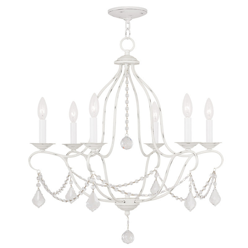 Livex Lighting - 6426-60 - Six Light Chandelier - Chesterfield - Antique White