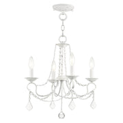 Livex Lighting - 6514-60 - Four Light Mini Chandelier/Ceiling Mount - Pennington - Antique White