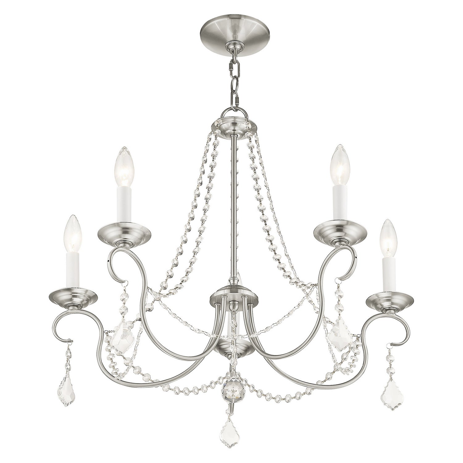 Livex Lighting - 6515-91 - Five Light Chandelier - Pennington - Brushed Nickel