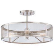 Minka-Lavery - 4134-84 - Four Light Semi Flush Mount - Downtown Edison - Brushed Nickel