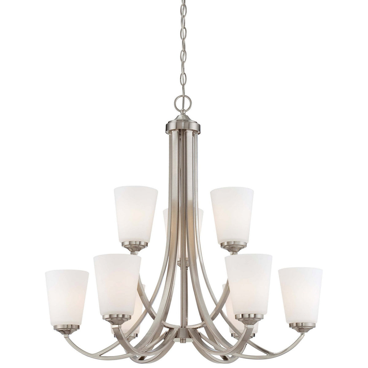 Minka-Lavery - 4969-84 - Nine Light Chandelier - Overland Park - Brushed Nickel