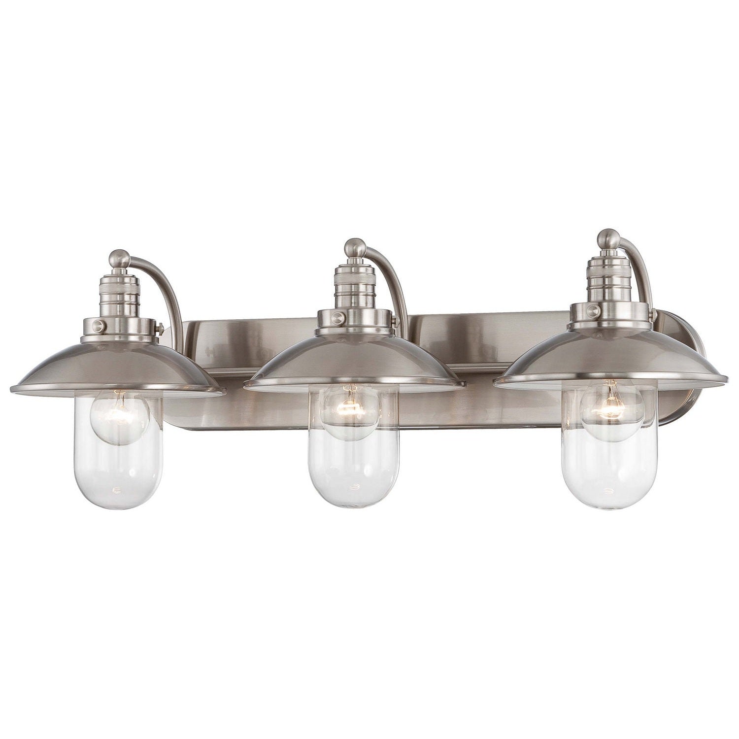 Minka-Lavery - 5133-84 - Three Light Bath - Downtown Edison - Brushed Nickel
