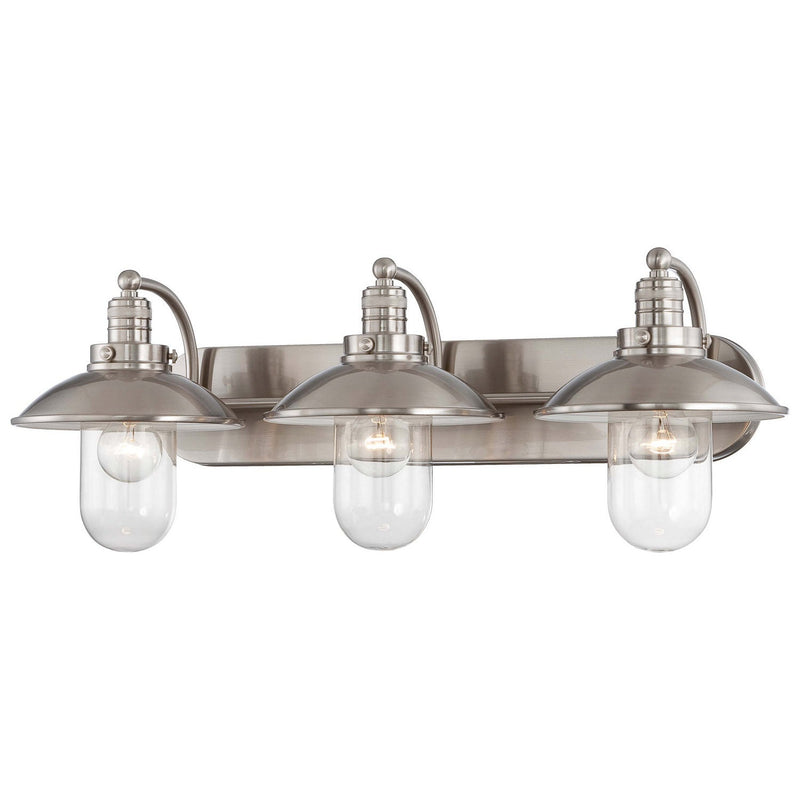 Minka-Lavery - 5133-84 - Three Light Bath - Downtown Edison - Brushed Nickel