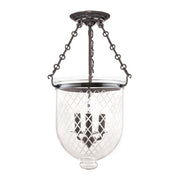 Hudson Valley - 253-HN-C2 - Three Light Semi Flush Mount - Hampton - Historic Nickel