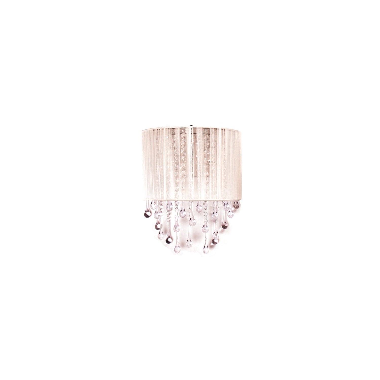 Avenue Lighting - HF1511-WHT - Two Light Wall Sconce - Beverly Dr. - White Silk String