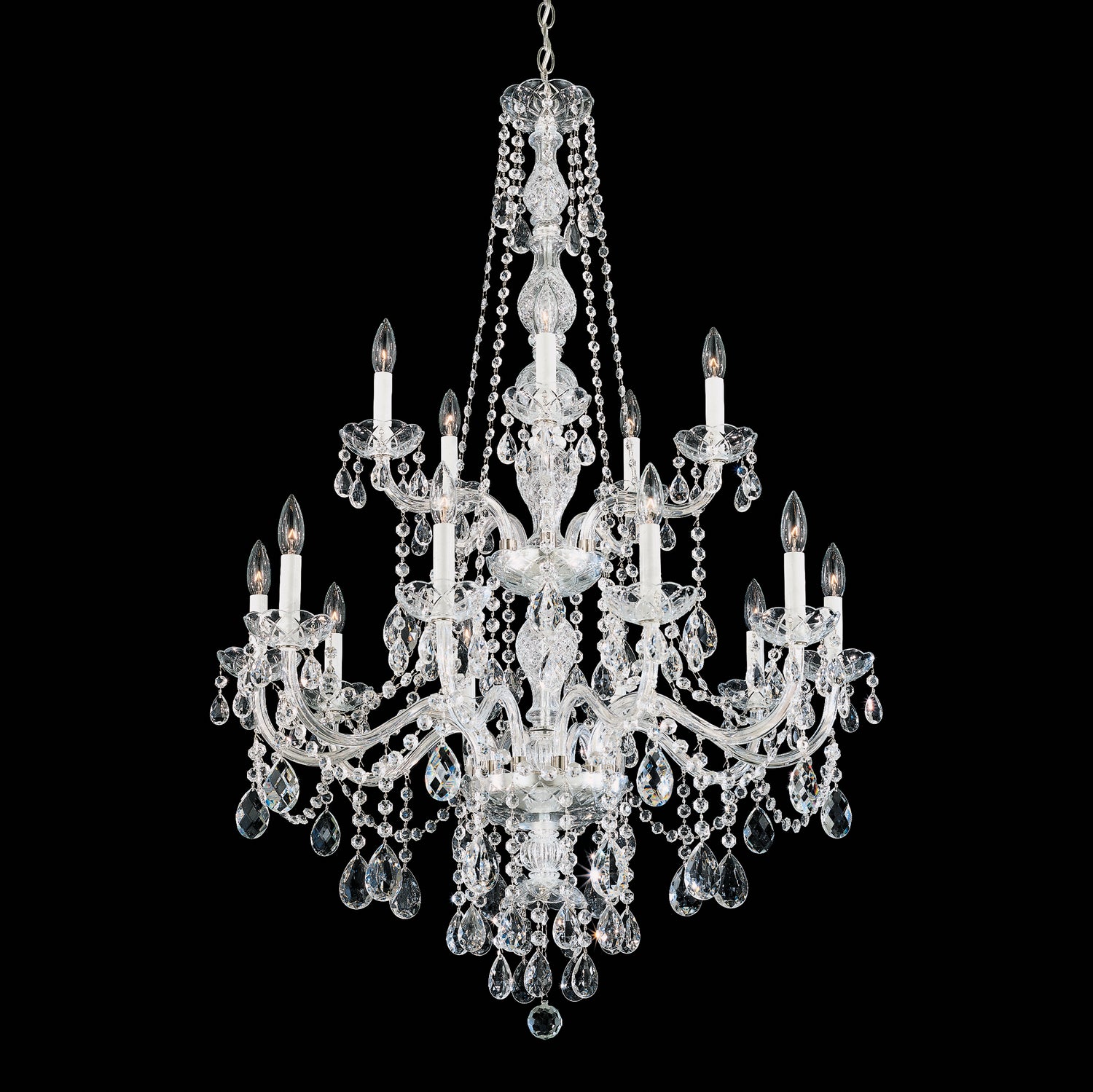 Schonbek - 1308-40H - 15 Light Chandelier - Arlington - Polished Silver