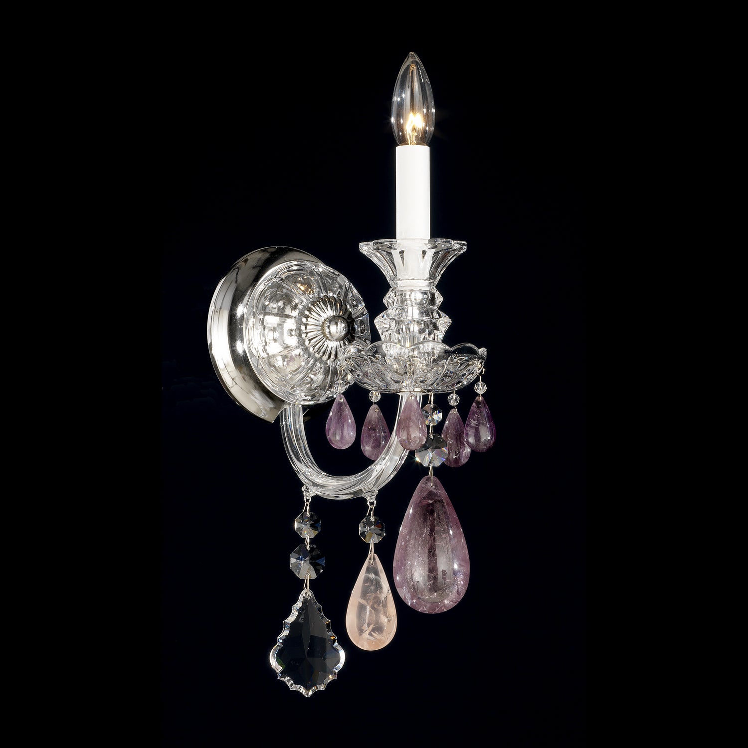 Schonbek - 5501AM - One Light Wall Sconce - Hamilton Rock Crystal - Polished Silver