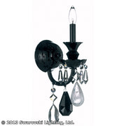 Schonbek - 5501BK - One Light Wall Sconce - Hamilton Rock Crystal - Jet Black