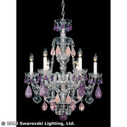 Schonbek - 5535AM - Six Light Chandelier - Hamilton Rock Crystal - Polished Silver