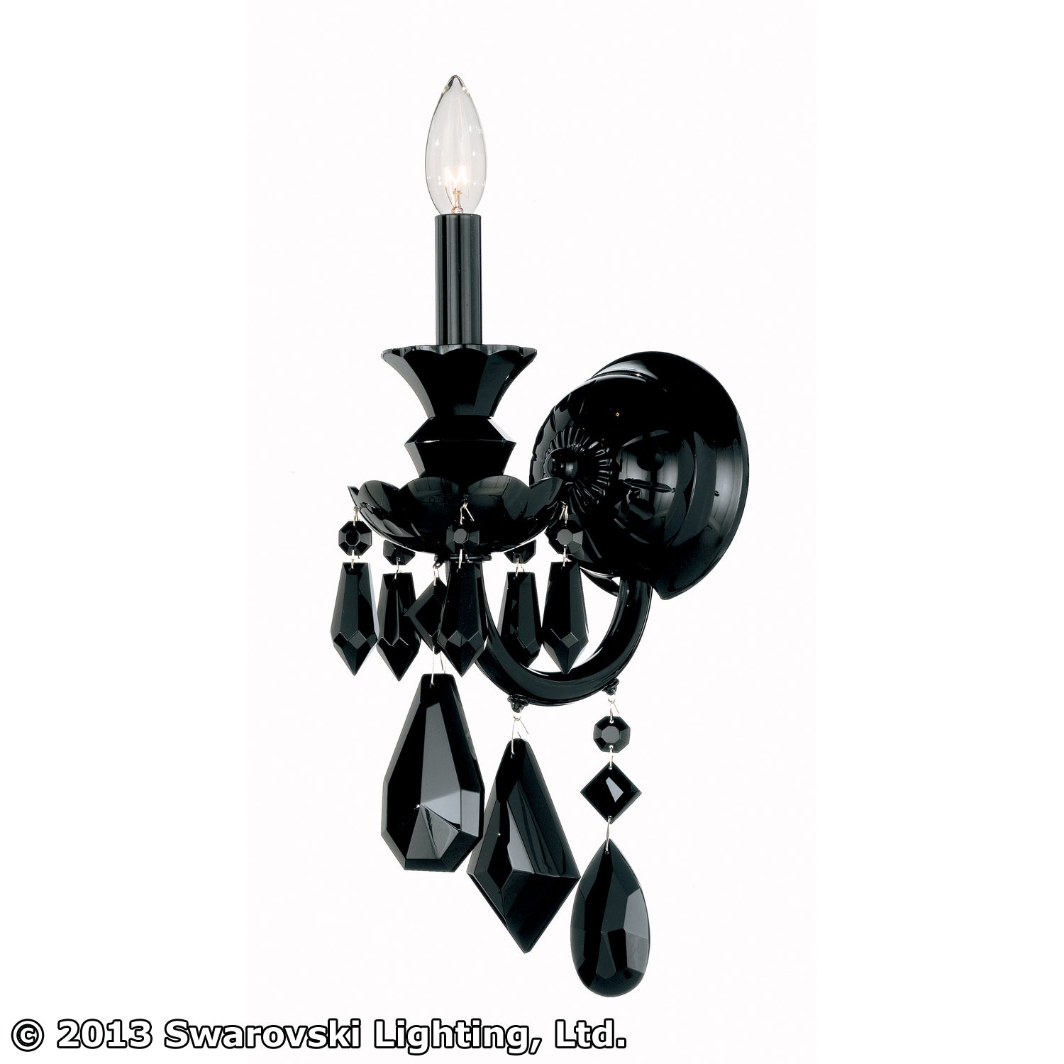 Schonbek - 5701BK - One Light Wall Sconce - Hamilton Black - Jet Black