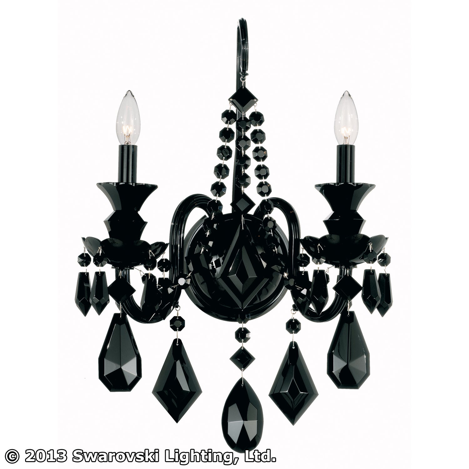 Schonbek - 5702BK - Two Light Wall Sconce - Hamilton Black - Jet Black