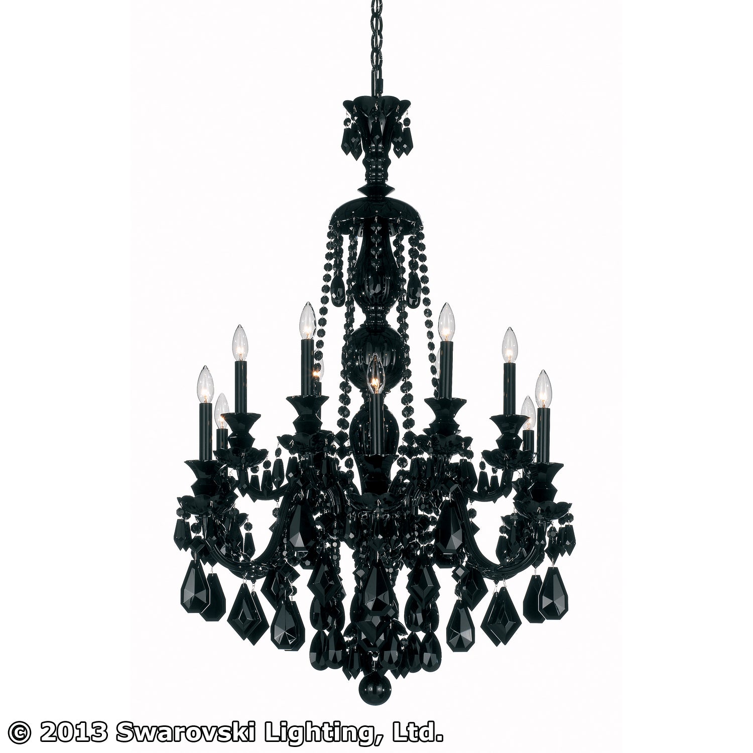 Schonbek - 5708BK - 12 Light Chandelier - Hamilton Black - Jet Black