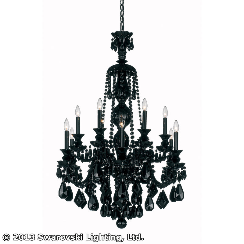 Schonbek - 5708BK - 12 Light Chandelier - Hamilton Black - Jet Black