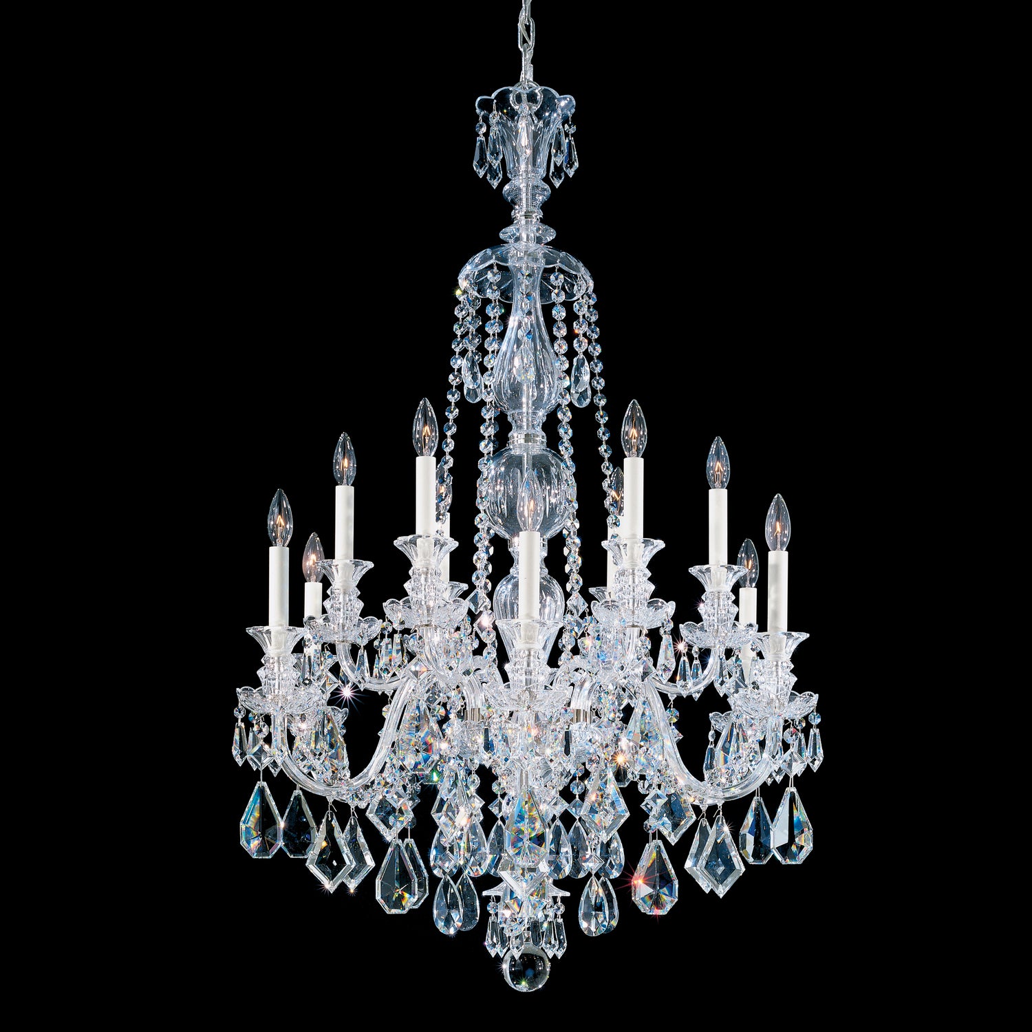 Schonbek - 5708CL - 12 Light Chandelier - Hamilton - Polished Silver