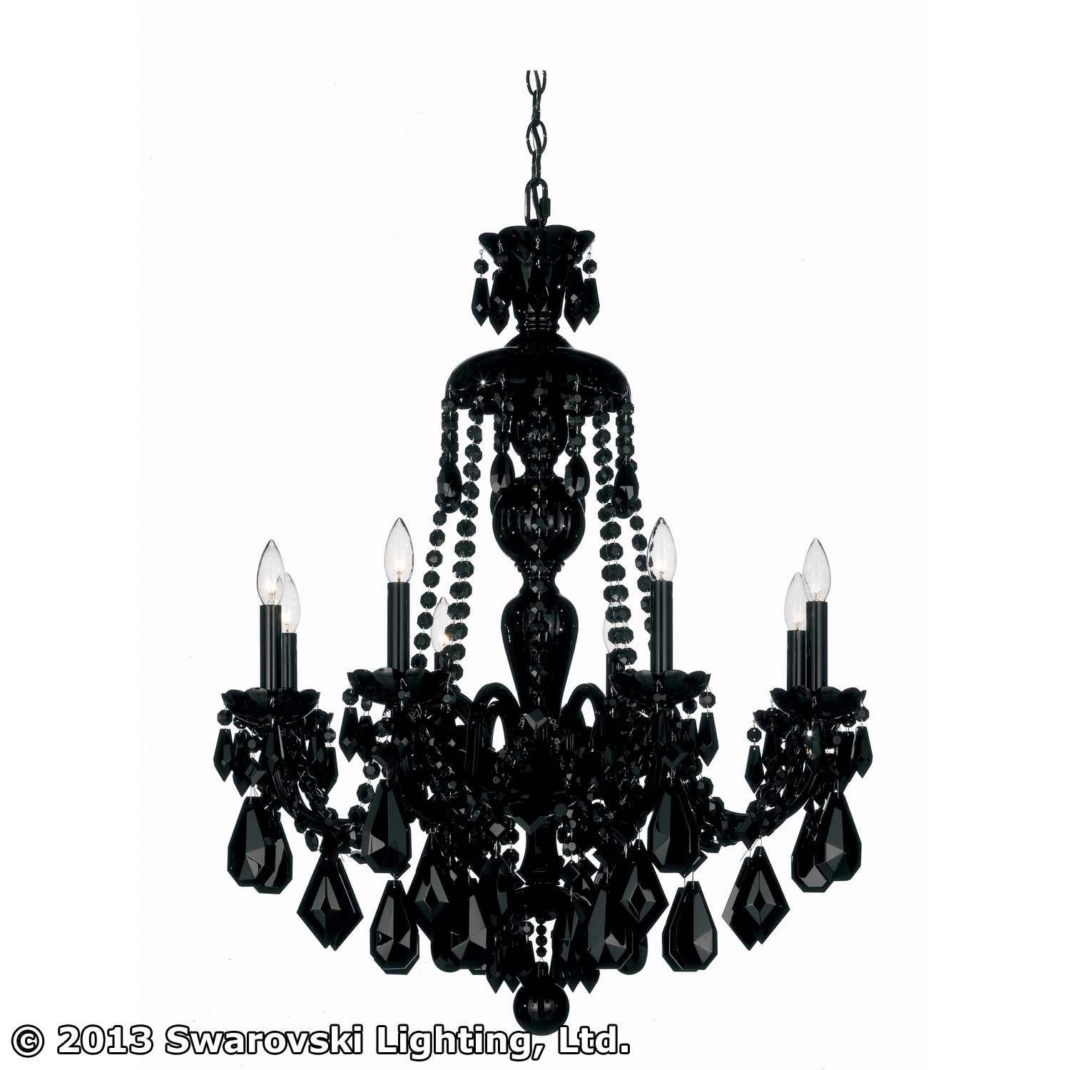 Schonbek - 5737BK - Eight Light Chandelier - Hamilton Black - Jet Black