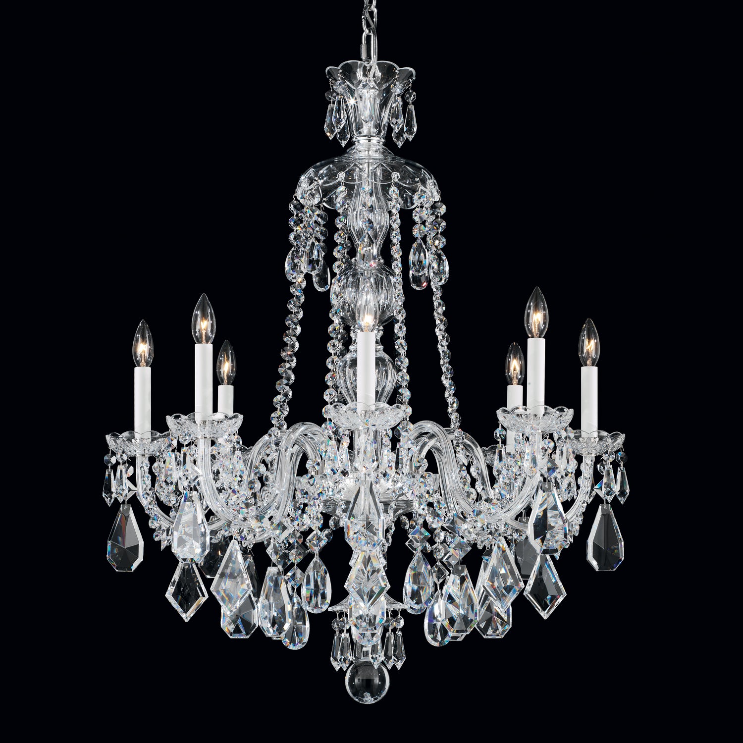 Schonbek - 5737CL - Eight Light Chandelier - Hamilton - Polished Silver