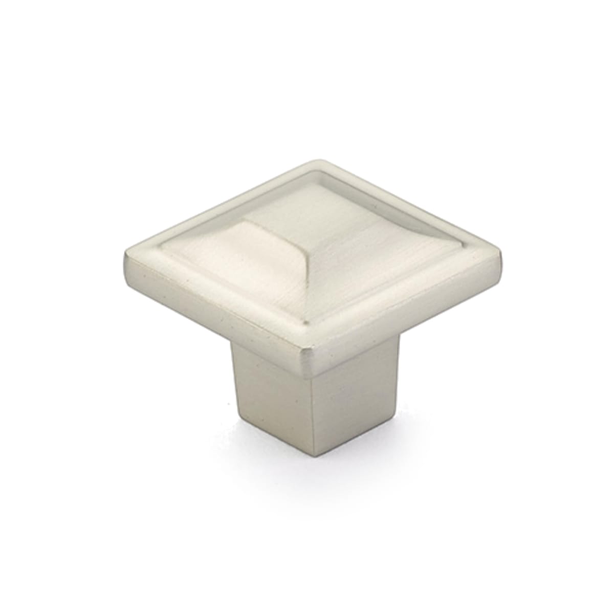 Schaub and Company - 530-15 - Menlo Park 1-1/4" Square Pyramid Luxury Cabinet Knob / Drawer Knob in Satin Nickel