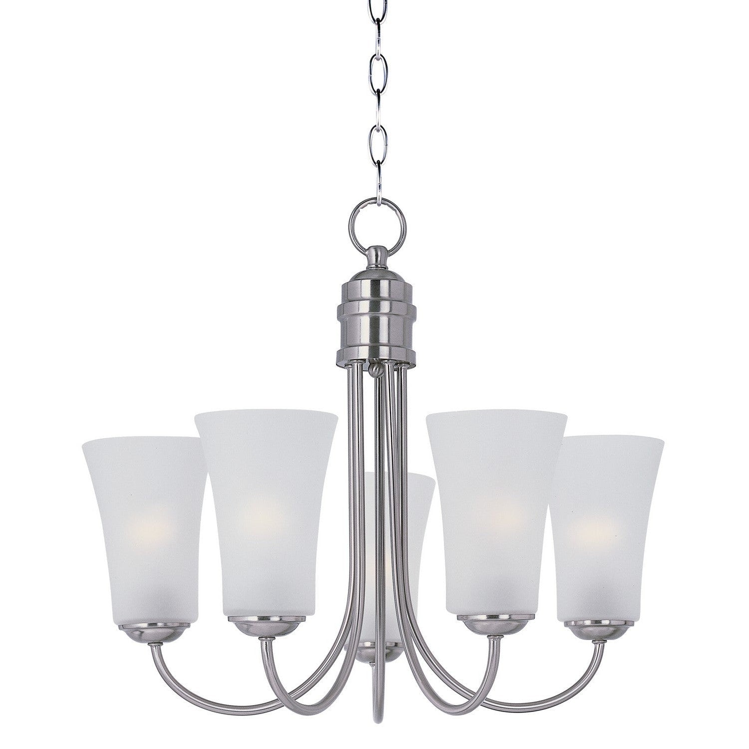 Maxim - 10045FTSN - Five Light Chandelier - Logan - Satin Nickel